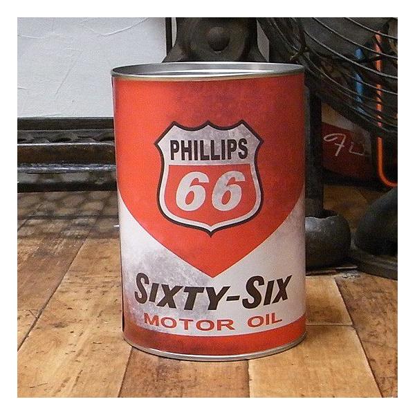 1970’s Phillips 66 フィリップ66 ビンテージ ガス オイル缶 アンティーク風 フィリップス66 オイル缶 貯金箱 : アメリカン雑貨の