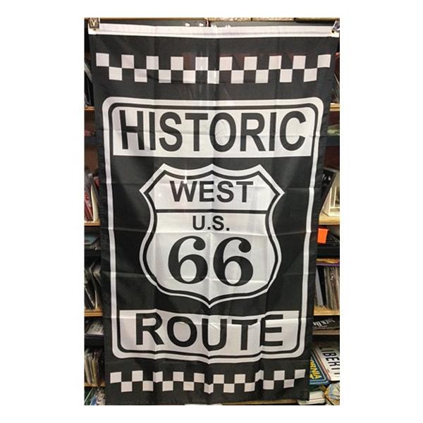 オシャレな空間を演出する、ビッグサイズのルート66タペストリーです。アメリカ雑貨の定番アイテムで、飾るもよし、目隠しラックとして使用など用途は様々です。ナイロン製で見た目の発色もGOOD！サイズ：横900×縦1500mm（約）素材：ナイロン...