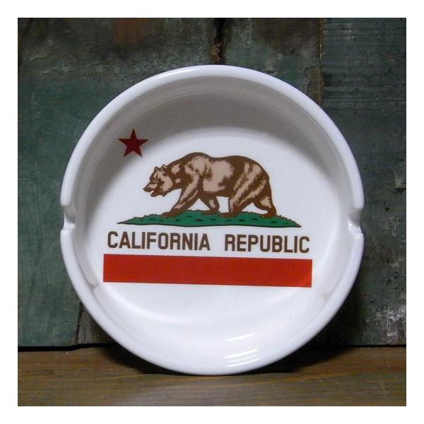 カリフォルニア ラウンド型灰皿 CALIFORNIA REPUBLIC 卓上灰皿