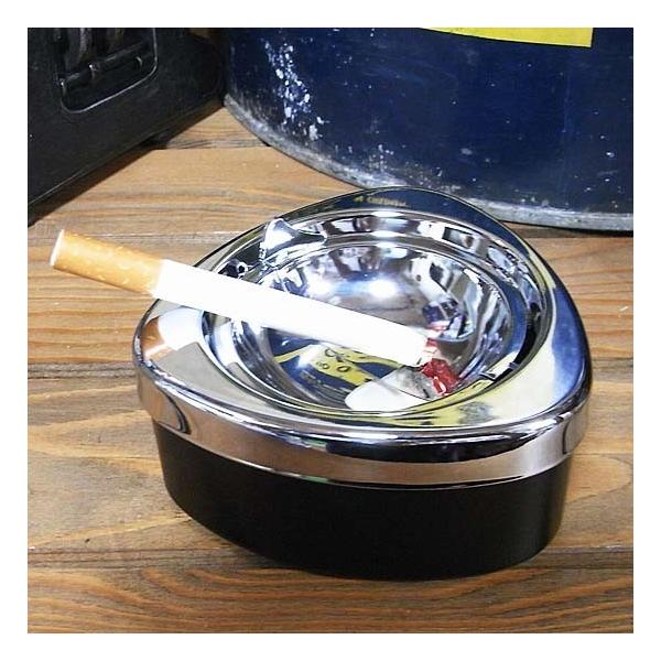 灰皿 卓上 トライアングルプッシュ灰皿 蓋付き 業務用灰皿 卓上灰皿