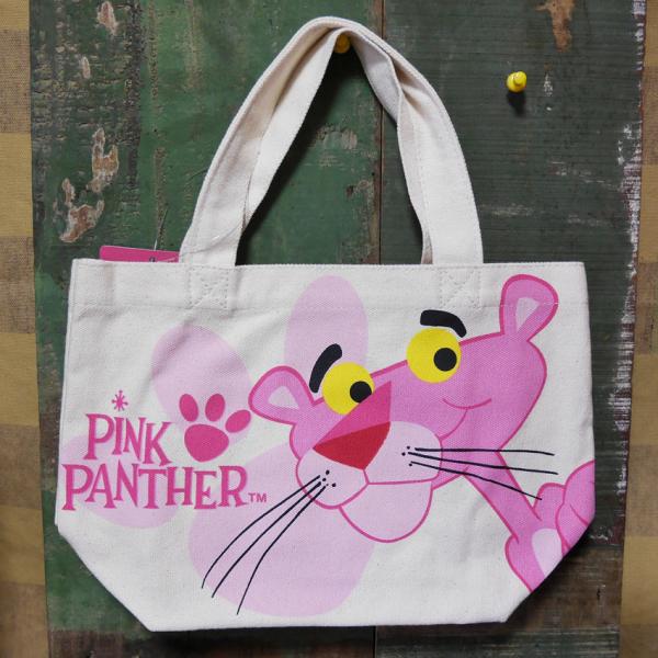 ピンクパンサー ミニトートバック PINK PANTHER ひょっこり ランチバック マチ付コットンバッグ