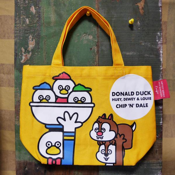 Disney（ディズニー） ドナルドダック カラーマチ付きバッグ イエロー