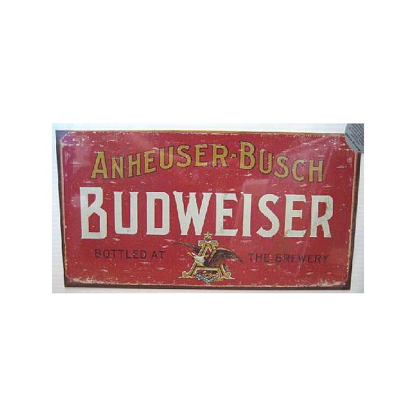 ブリキ看板 バドワイザー インテリア アンティーク メタルサイン