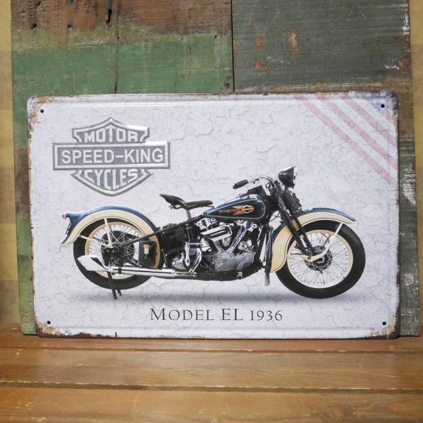 アンティークメタルエンボスプレート SPEED KING MODEL EL 1936 ブリキ