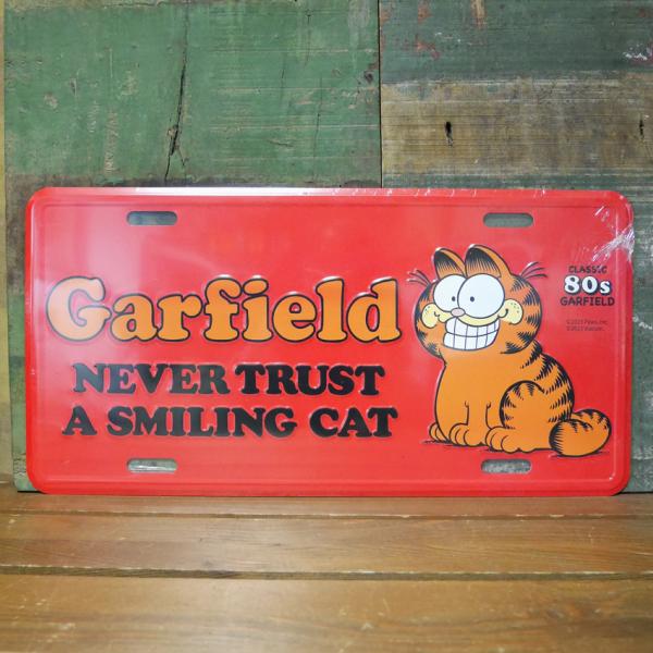 ガーフィールド コマーシャルプレート GARFIELD ブリキ看板 CMプレート