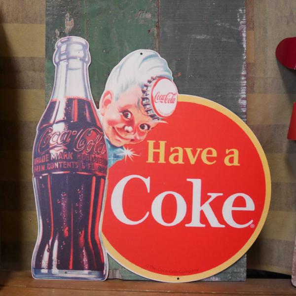 Coca Cola（コカコーラ） ダイカット ティンサイン C.cola BOY ブリキ