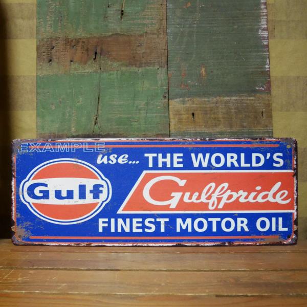 アメリカンサインボード Gulfpride インテリア ガルフ メタルサイン