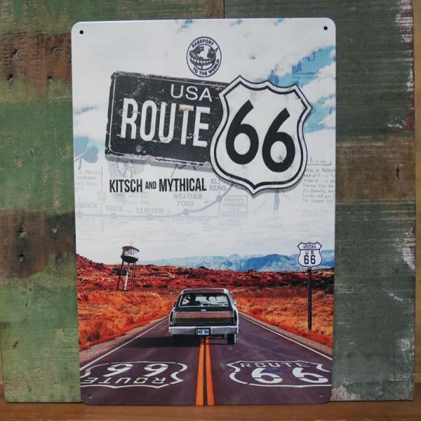 ルート66 アメリカンサインボード ROUTE66 ハイウェイ ブリキ看板