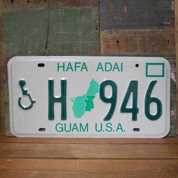 ヴィンテージ　ナンバープレート　グアム　50年前に現地にて購入したもの ヴィンテージ ナンバープレート グアム 50年前に現地にて購入