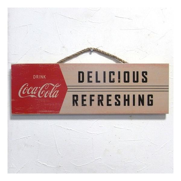 Coca Cola（コカコーラ） 木製看板 CokeDelicious ウッドサイン