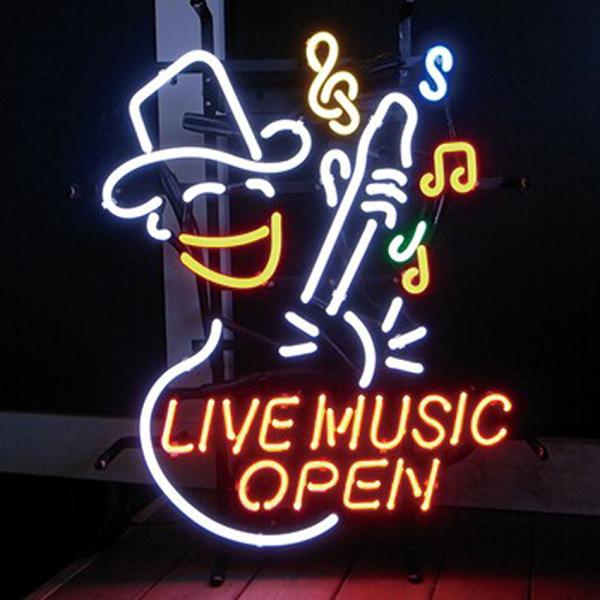 LIVE MUSIC OPEN ネオンサイン ネオン管 NEON SIGN : neon-139 