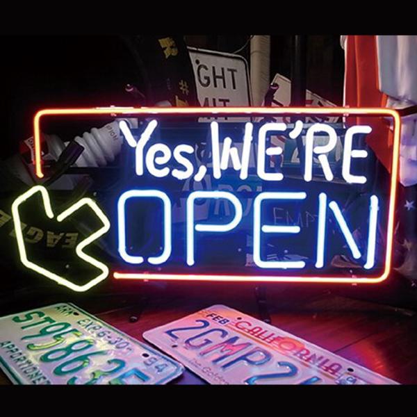 YES WE ARE OPEN lITC lI NEON SIGN