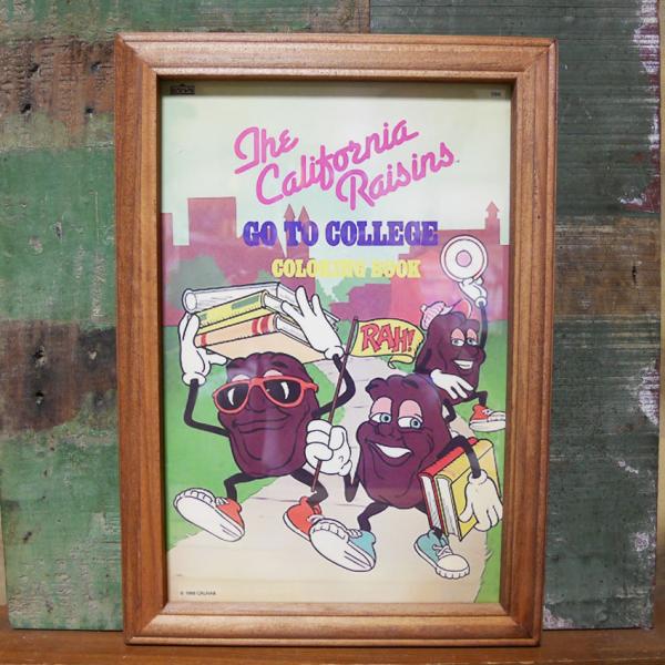 RAISIN-COMIC インテリアピクチャー レーズンズ The California Raisins ヴィンテージ ポスター ウッデン フレーム POSTER