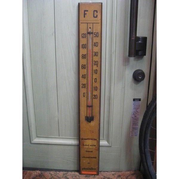 アンティーク 木製 温度計 レトロ 雑貨 オブジェ インテリア アメリカン雑貨