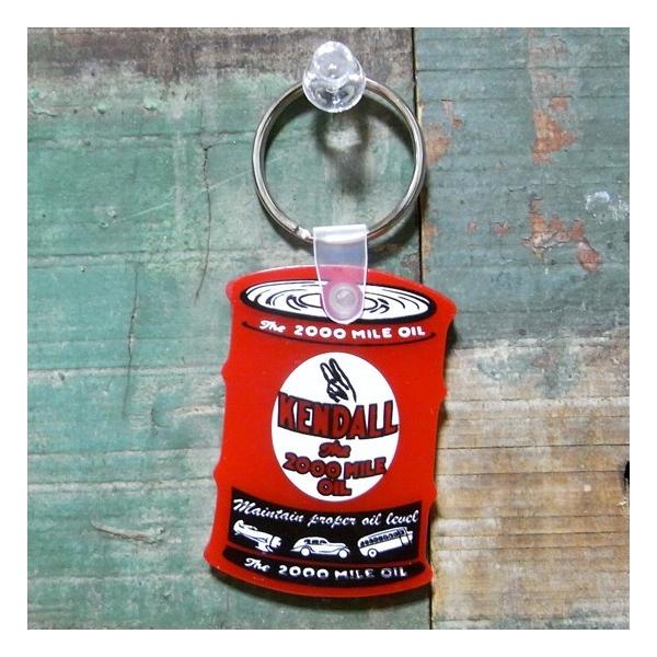 オイル缶 ラバー キーホルダー KENDALL ケンドル アメリカン雑貨