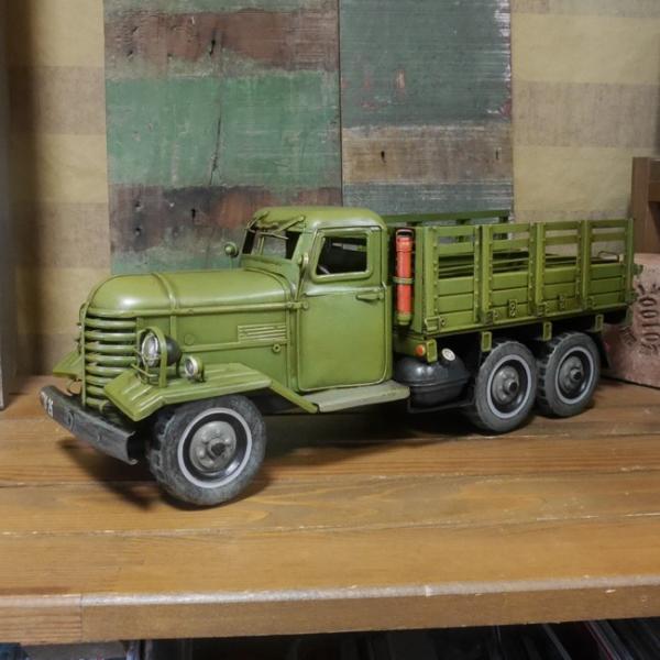 ARMYトラック　ブリキ　車 軍用車 トラック 自動車 レトロ インテリア ブリキのおもちゃ