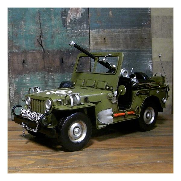ブリキのおもちゃ ジープ アーミー 自動車 : アメリカン雑貨のグッズ
