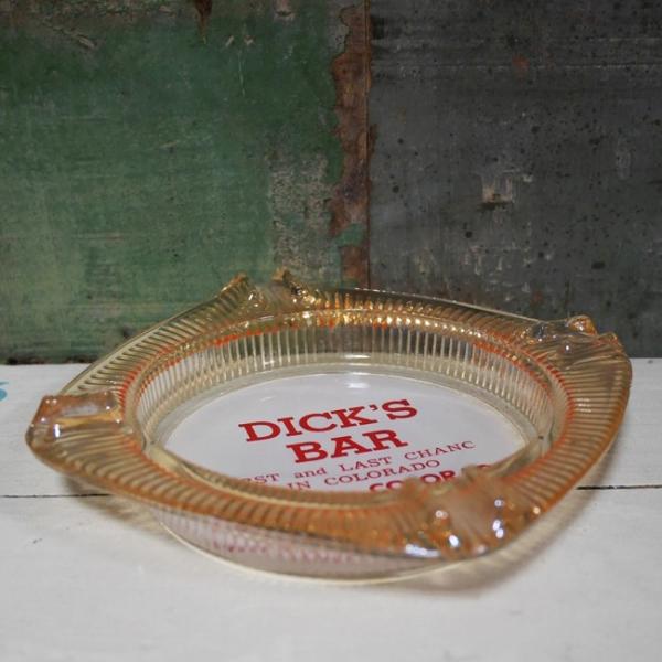 DICK'S BAR ユーズド アンティーク灰皿 卓上灰皿 レトロ灰皿