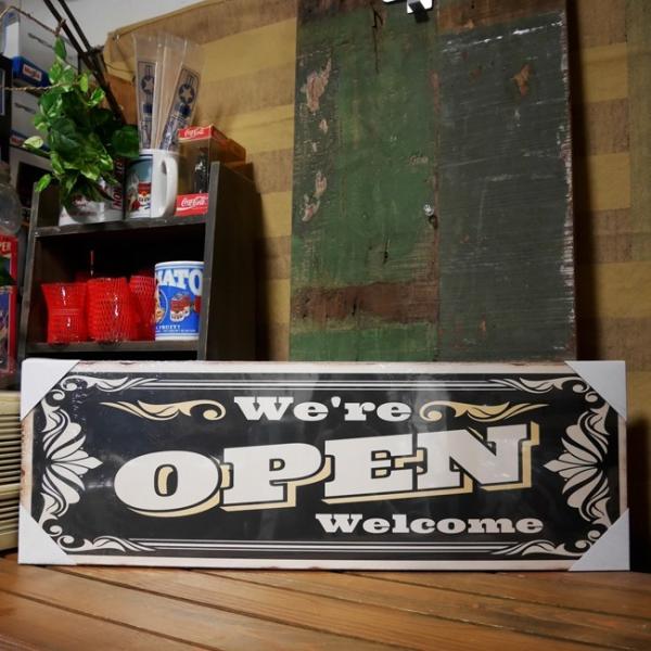 アンティーク雑貨 ハンドペイント ウォールサイン 木製 ウッドパネル