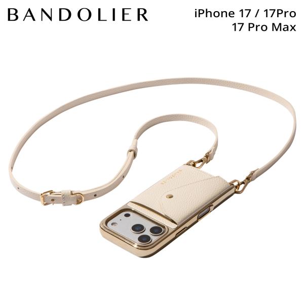 BANDOLIER バンドリヤー スマホショルダー iPhone17 17Pro 17Pro Max スマホケース アイフォン ドナ メンズ レディース DONNA CHROME アイボリー 12DON1001