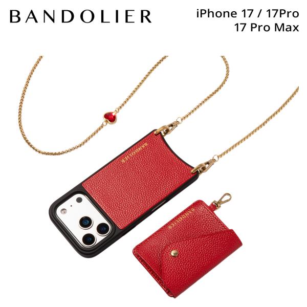 BANDOLIER バンドリヤー スマホショルダー iPhone17 17Pro 17Pro Max スマホケース アイフォン レミ メンズ レディース REMI RED レッド 12REM