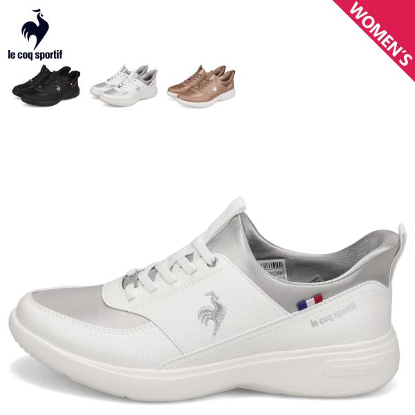 ルコック スポルティフ le coq sportif スニーカー LCS ローヌ SI レディース 軽量 LCS RHONE SI ブラック ホワイト ピンク LU6SSN00LZ 超PayPay祭