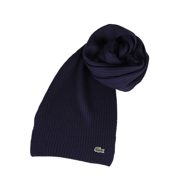 好評通販 ラコステ グレー ネイビー 黒 Msm2168 Goods Lab Plus 通販 Paypayモール Lacoste マフラー ストール ワンポイント リブニット メンズ レディース 防寒 ブラック 即納人気 Theemeraldseattle Com
