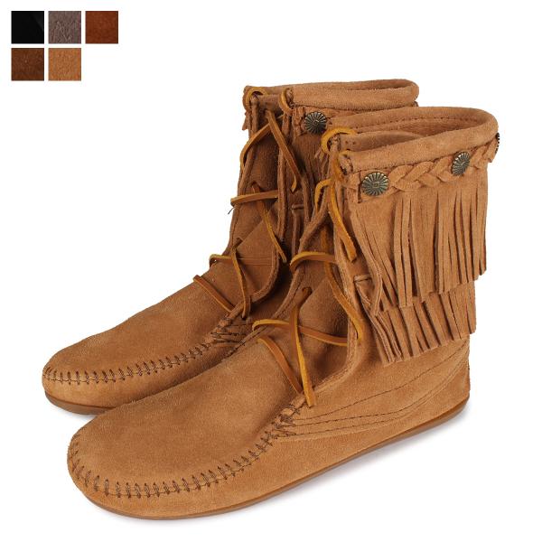 ミネトンカ MINNETONKA ダブルフリンジ トランパー ブーツ DOUBLE FRINGE TRAMPER BOOTS レディース