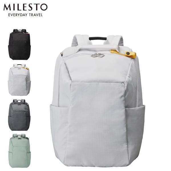 ミレスト MILESTO リュック バッグ バックパック Hutte フュッテ メンズ レディース 23L ポーチ付き 撥水 ブラック 黒 MLS943