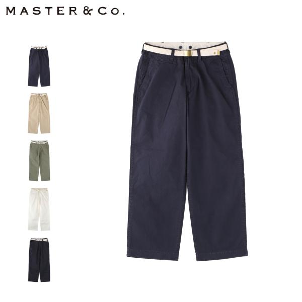 新品タグ付き⭐︎MASTER&Co. ワイドチノクロスパンツ Sサイズ MASTER&Co（マスターアンドコー） MASTER&Co. チノ パンツ チノパン