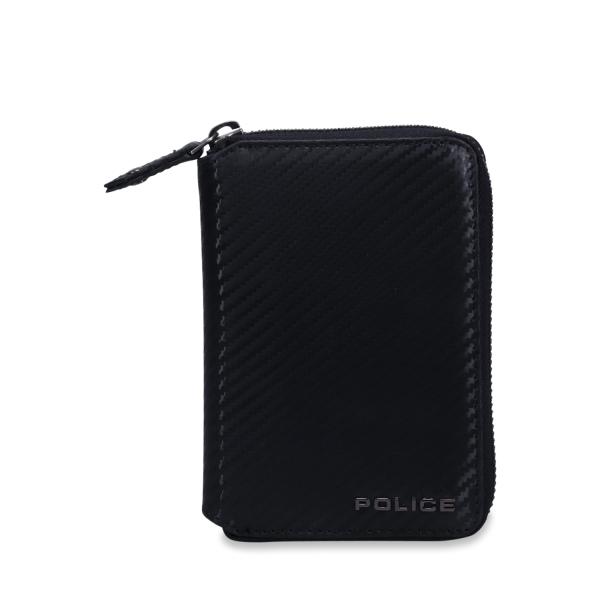財布 折財布 メンズ 70802 ブラック POLICE ポリス ラウンド POLICE（ポリス） ラウンドショートウォレット 財布 二つ折り メンズ