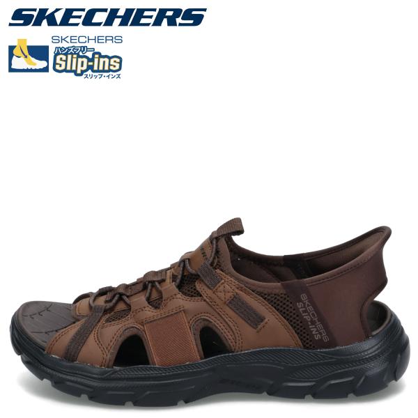 新品スケッチャーズ スリップインズ リボルテッドSS スポーツサンダル ブラウン スケッチャーズ SKECHERS SLIP-INS:REVOLTED SS - NORVEL
