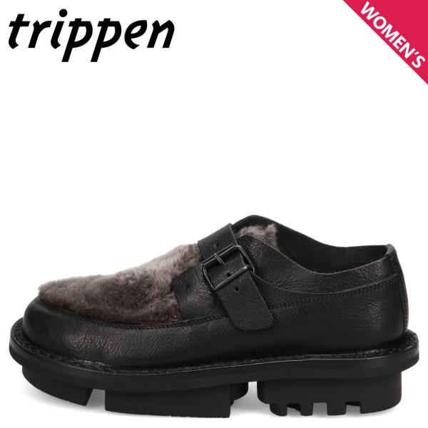 trippen トリッペン モンクストラップシューズ レザー ファー トランスフォーム レディース 本革 TRANSFORM-WM52T ブラック 黒 601-4740 trippen（トリッペン） モンクストラップシューズ レザー ファー