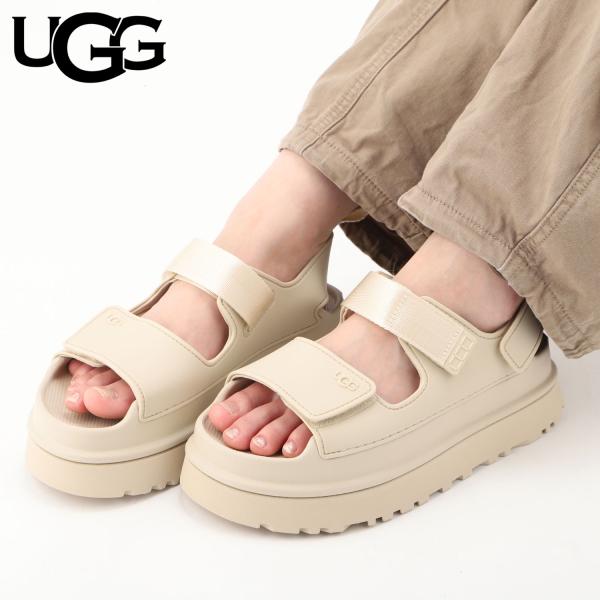 UGG アグ サンダル ストラップサンダル ゴールデングロウ レディース 厚底 GOLDENGLOW ベージュ 1152685