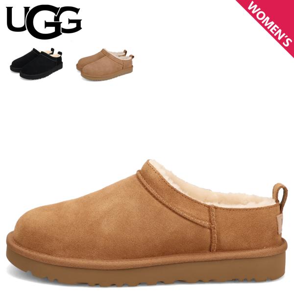 UGG アグ ブーツ ムートンブーツ アンクル クラシック レディース マイクロ CLASSIC MICRO シープスキン ブラック チェスナット 黒 1173891