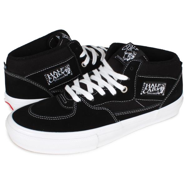 VANS HALF CAB ブラック スニーカー　ヴァンズ 28 VANS バンズ スニーカー SKATE HALF CAB BLACK / WHITE 正規取扱