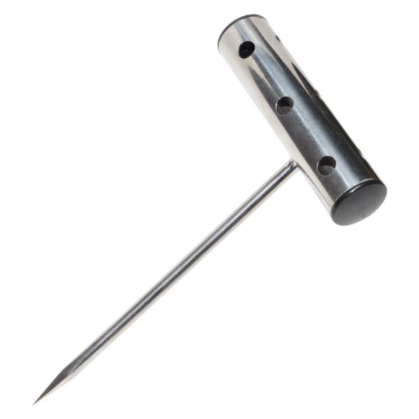 魚の鮮度を維持するのに便利なフィッシングピックです。鋭い先端で貫通力抜群！耐食性があり、高強度で長持ちしやすいステンレス製です。普通のピックと違い、濡れた手でも滑らず扱いやすいT字型のデザイン！持ち手部分に開けられた穴が、より滑り止めの効果...