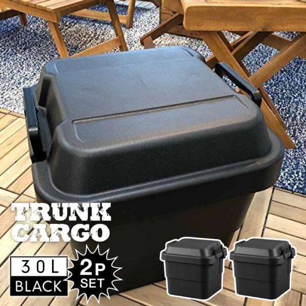 東谷 トランクカーゴ 30L BLACK ブラック 2個セット コンテナ 収納