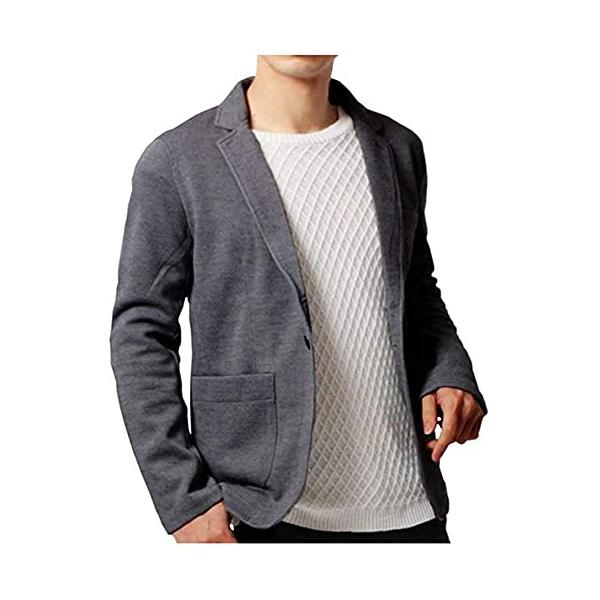 美品】 新品 Mサイズテーラードジャケットニットビジネスカジュアル