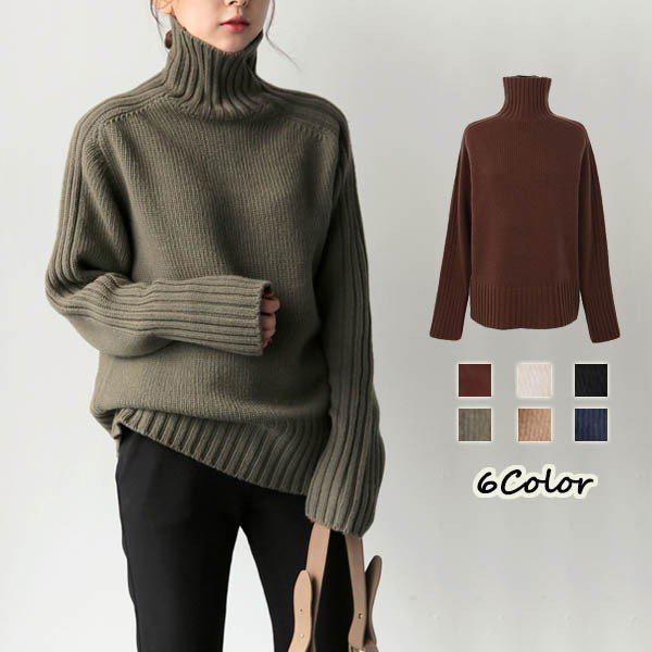 ニット レディース トップス ハイネック リブニット セーター 秋冬 ゆったり タートルネック おしゃれ宅配便送料無料 C Aultop 331 グッズタウン 通販 Yahoo ショッピング