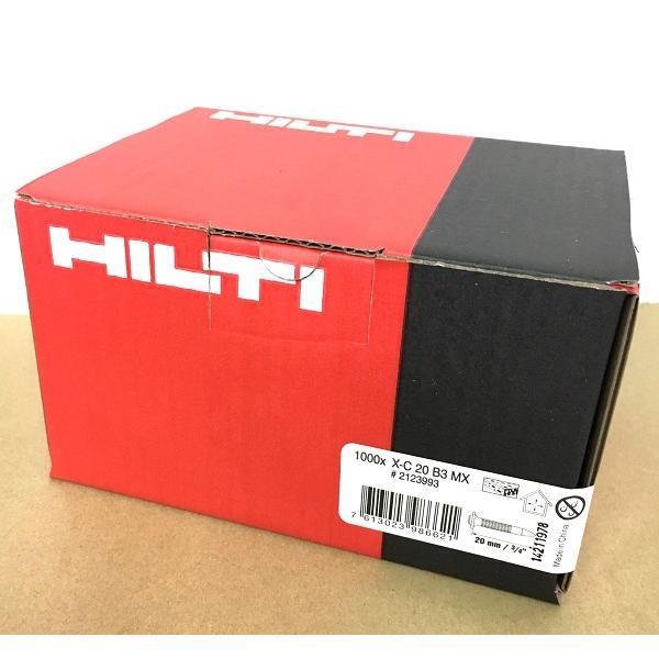 HILTY X-P20 B3 MX 早い者勝ち　4箱 HILTI ヒルティ BX 3用ピン (連発) X-C 20 B3 MX (4000本) 20mm 1000本