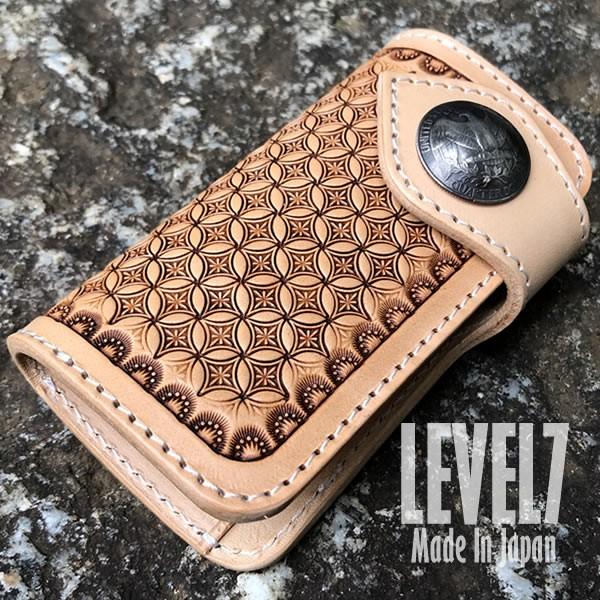 Key Case キーケース キーホルダー ジオメトリックスタンプ カービング イタリアンレザー 本革 ヌメ革 ハンドメイド 日本製 Kc H002gio Level7 Kc H002gio Levelseven 通販 Yahoo ショッピング