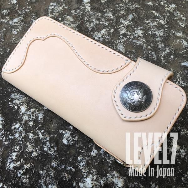 長財布 ロングウォレット ナチュラル 手縫い ライダース/バイカーズ  