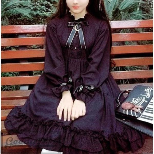 ゴスロリ ワンピース 黒 ドレス ロリィタ 半袖 長袖 膝丈 Lolita ロリータファッション コスプレ 魔女 Buyee Buyee 일본 통신 판매 상품 옥션의 대리 입찰 대리 구매 서비스
