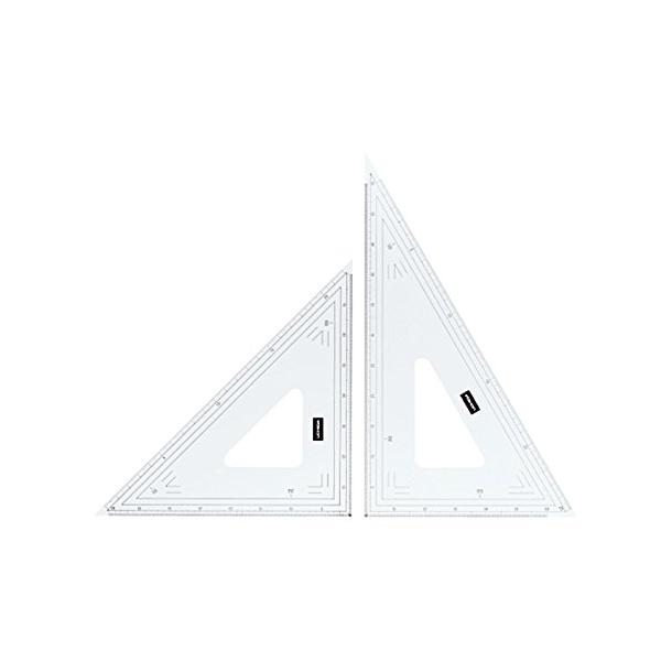 ウチダ 三角定規 24cmx2mm 縮尺目盛付