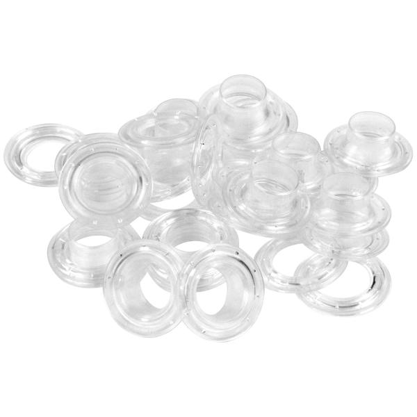 SK11(エスケー11) プラスチック 両面ハトメパンチ 12mm 透明 15組入 No.195C