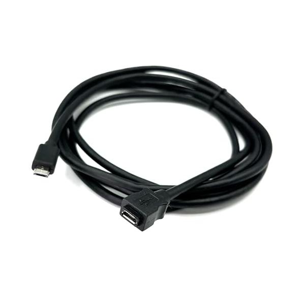 他サイト： 【カモン(COMON)製】USB2.0(MicroB)延長ケーブル(オス←→メス)/黒/2m【MBE-20】の商品画像