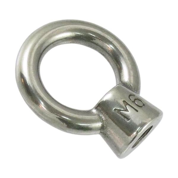 【ご購入後の当店からの連絡はご登録のメールアドレスに通知いたします。必ずご確認ください】【商品概要】D=5mm L=16mm H=20mm B=11mm ねじ径=M6使用荷重 50kg金型や機器の吊上げ、一般の荷役に。ナット頭部がリングにな...