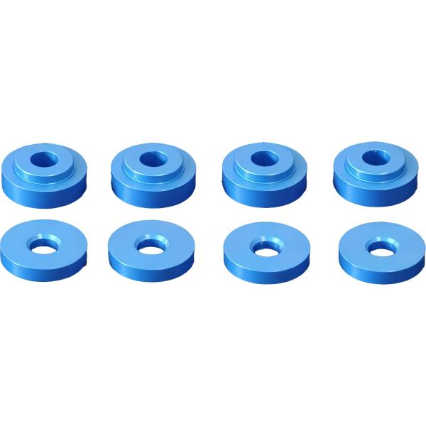 【ご購入後の当店からの連絡はご登録のメールアドレスに通知いたします。必ずご確認ください】【商品概要】■仕様:アルミ削り出し(ブルーアルマイト仕上げ) 1台分セット 純正ゴムブッシュ4カ所交換取付■適合車種:HA36S 2WD / 4WD【商...