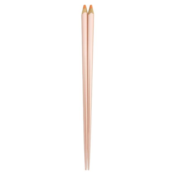 アオバ 箸 食洗機対応 天然木 色えんぴつ フローラ オレンジ 22.5cm